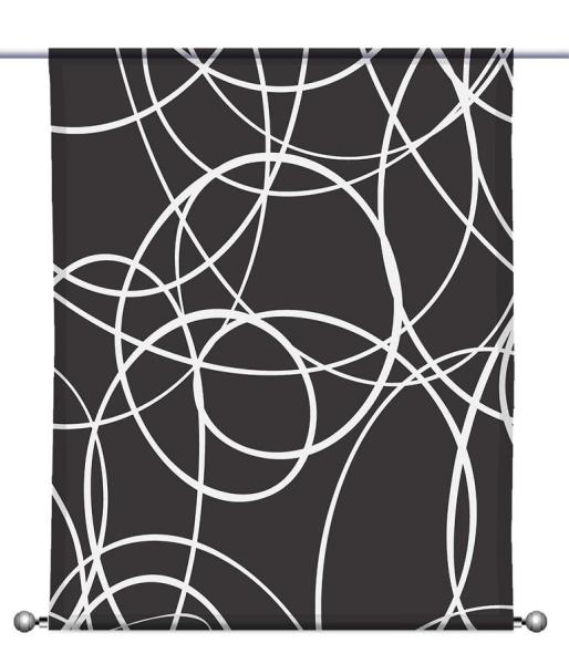 Moderna circle black, Scheibenhänger eckig